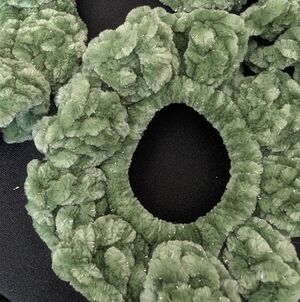 Juicy Couture Luxe Velour Sparkle Scrunchie - Watercress